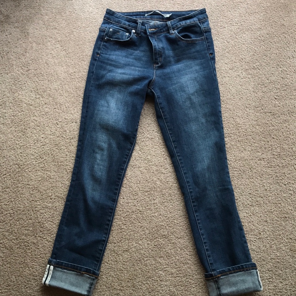 Tractr Roll Cuff Stripe Jeans
